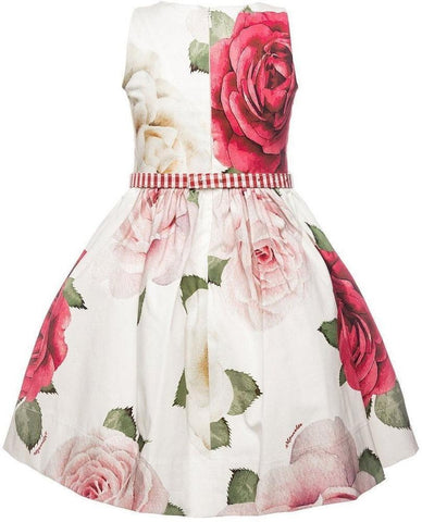 Monnalisa 'Candy Flowers' Chic Rose Dress