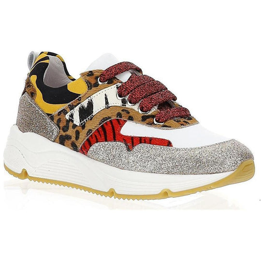 Girls Animal Print Trainers