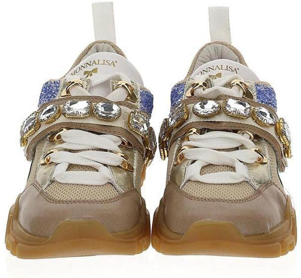 Monnalisa Girls Beige Trainers