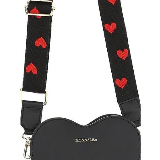 Monnalisa Girls Black & Red Heart Bag