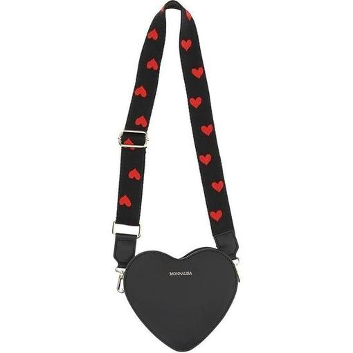 Monnalisa Girls Black & Red Heart Bag