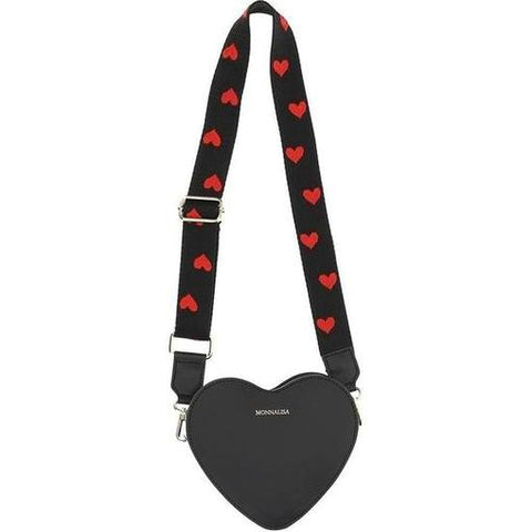 Monnalisa Girls Black & Red Heart Bag