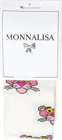 Monnalisa Girls Cream 'Pink Panther' Tights