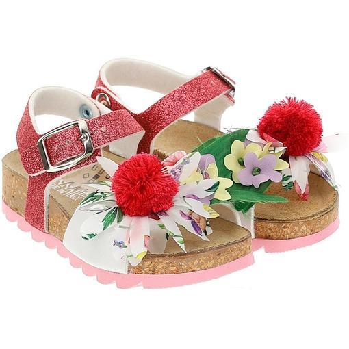 Monnalisa Girls Floral Sandals