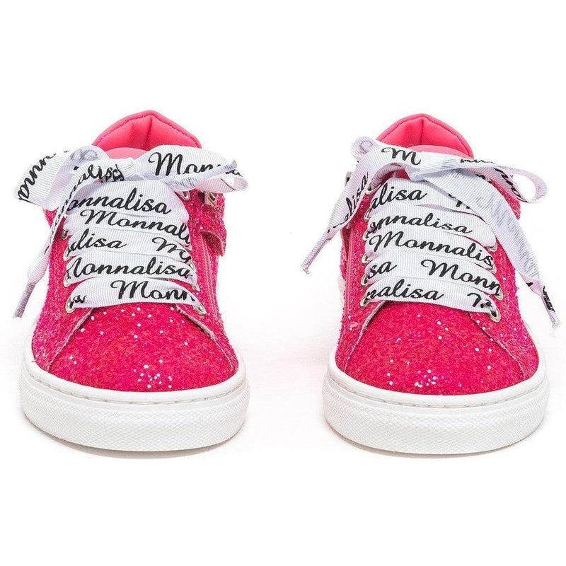 Monnalisa Girls Fuchsia Glitter Trainers