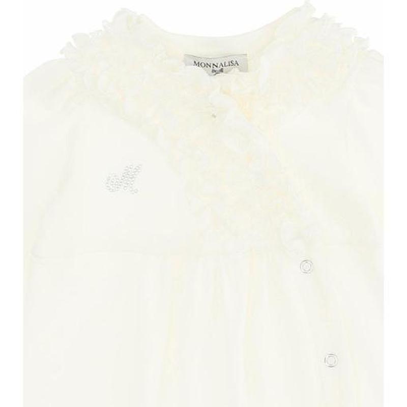 Monnalisa Girls Ivory Ruffle Babygrow