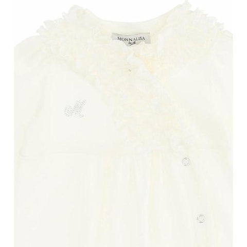 Monnalisa Girls Ivory Ruffle Babygrow