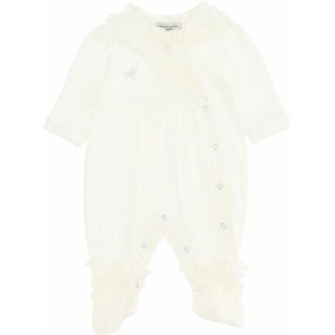 Monnalisa Girls Ivory Ruffle Babygrow