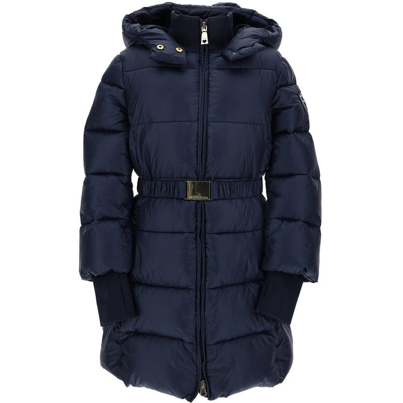 Monnalisa Girls Navy Bow Hooded Coat