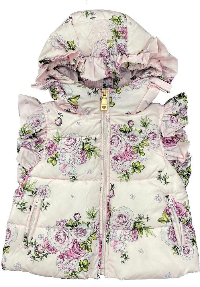 Monnalisa Girls Pastel Floral Gilet