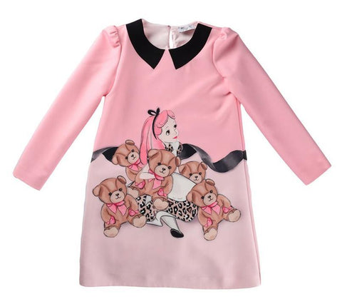 Monnalisa Girls Pink Alice Dress