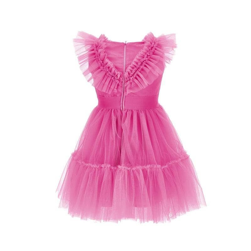 Monnalisa Girls Pink Tulle Dress