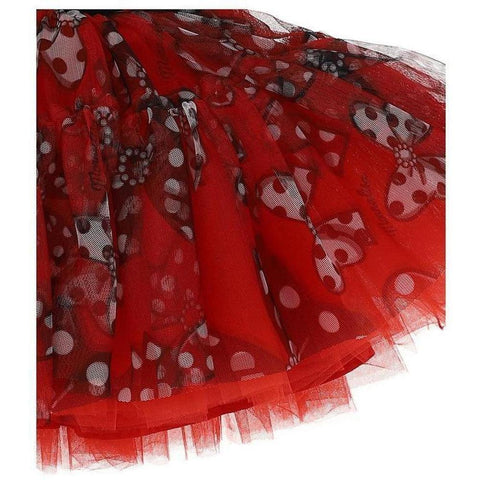 Monnalisa Girls Red Bow Tulle Skirt