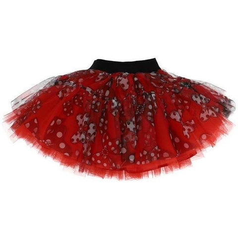 Monnalisa Girls Red Bow Tulle Skirt