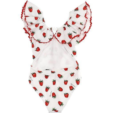 Monnalisa Girls Strawberry Swimming Costume