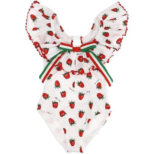 Monnalisa Girls Strawberry Swimming Costume