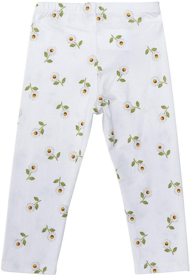 Monnalisa Girls White Daisy Leggings