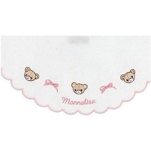 Monnalisa Girls White & Pink Bib