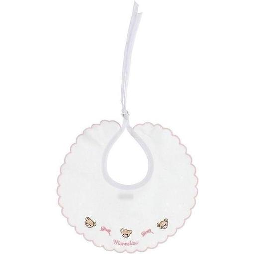 Monnalisa Girls White & Pink Bib