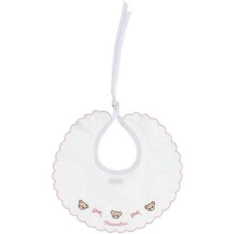 Monnalisa Girls White & Pink Bib