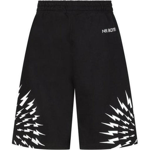 Neil Barrett Boys Black Circle Bolt Shorts