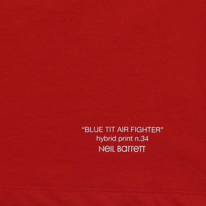 Neil Barrett Red Flying Print T-Shirt