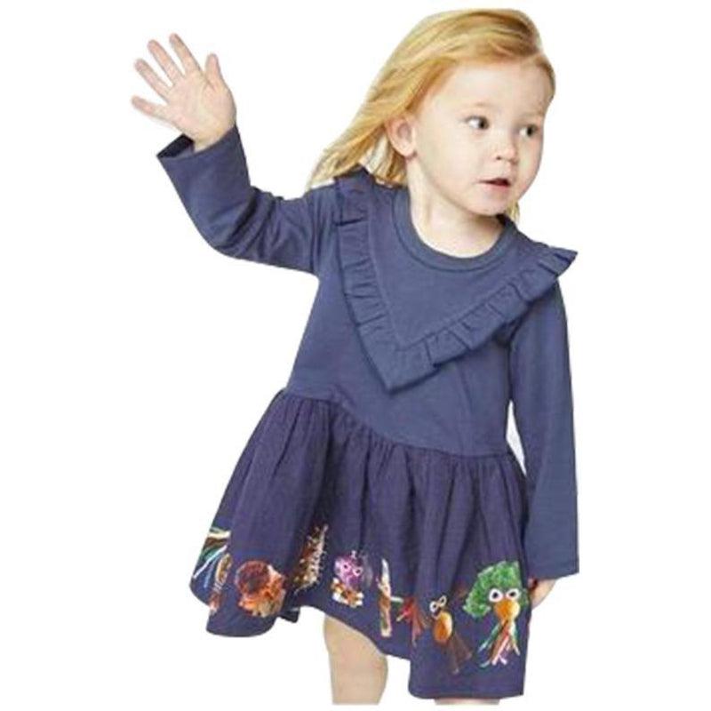 Oilily Girls Blue 'Doppie' Jersey Dress