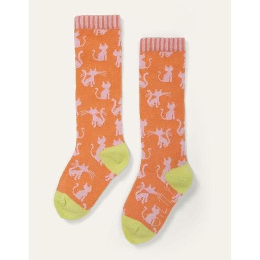 Girls Orange Minoes knee socks