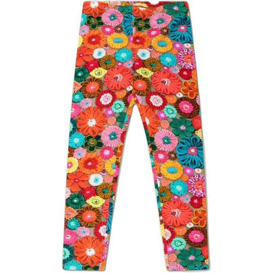 Girls Orange Peppy Leggings