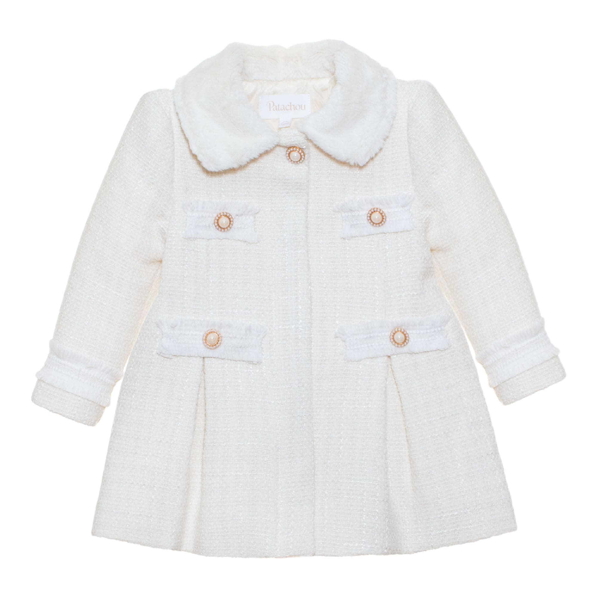 patachou Girls Cream Coat