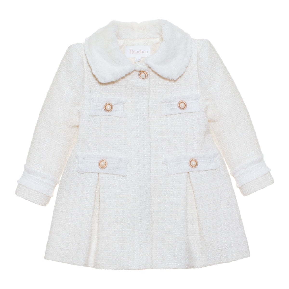 patachou Girls Cream Coat