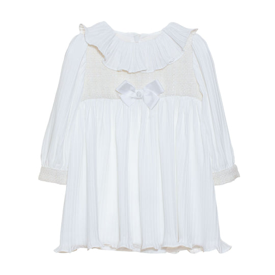 Girls Cream Frill Dress