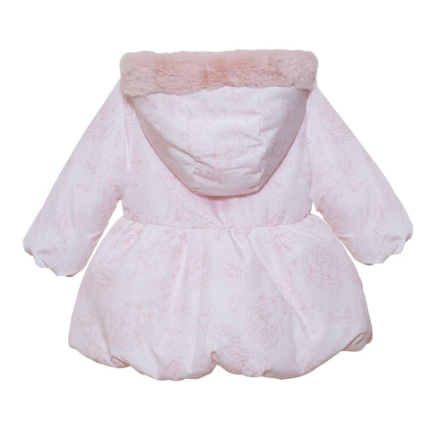 patachou Girls Pink Bow Coat