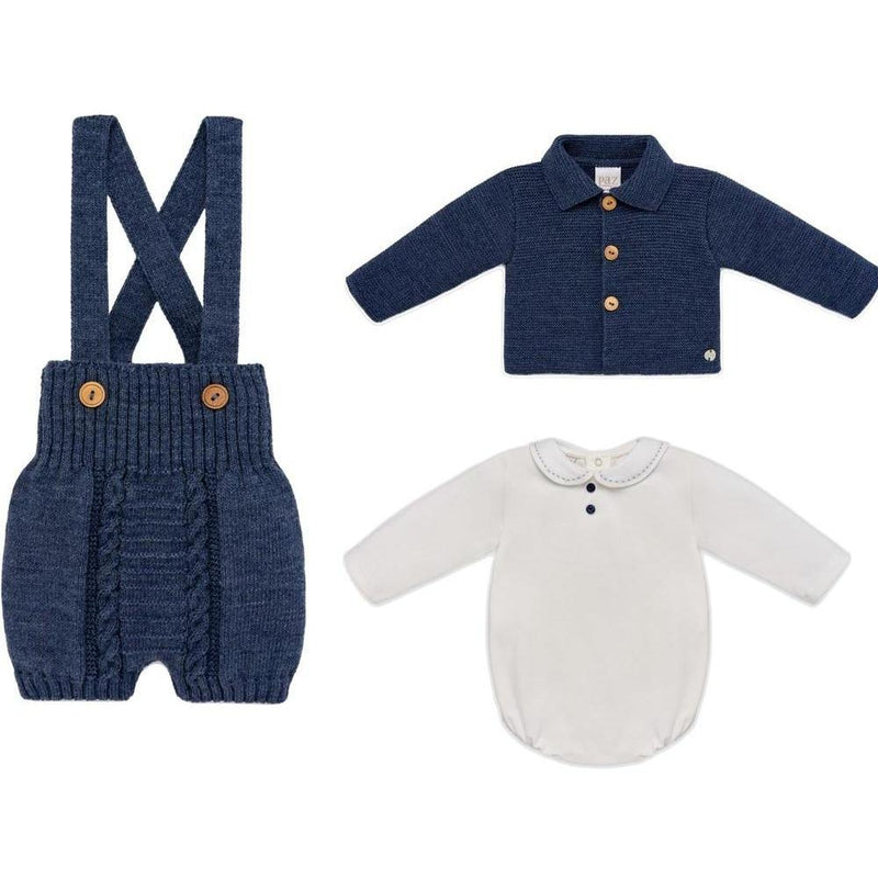 Paz Rodriguez Baby Boys Cobalt Blue 'Orion' 3 Piece Set