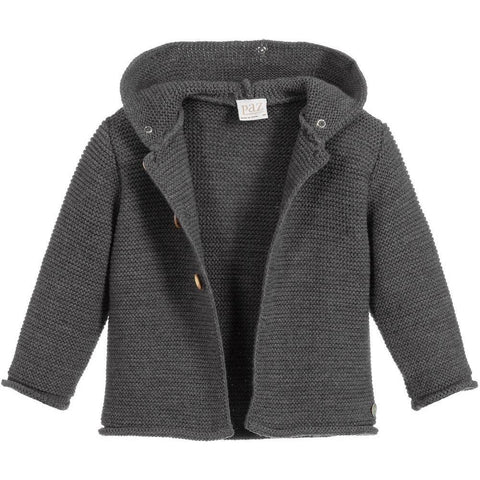 Paz Rodriguez Baby Boys Grey 'Orion' Knit Coat