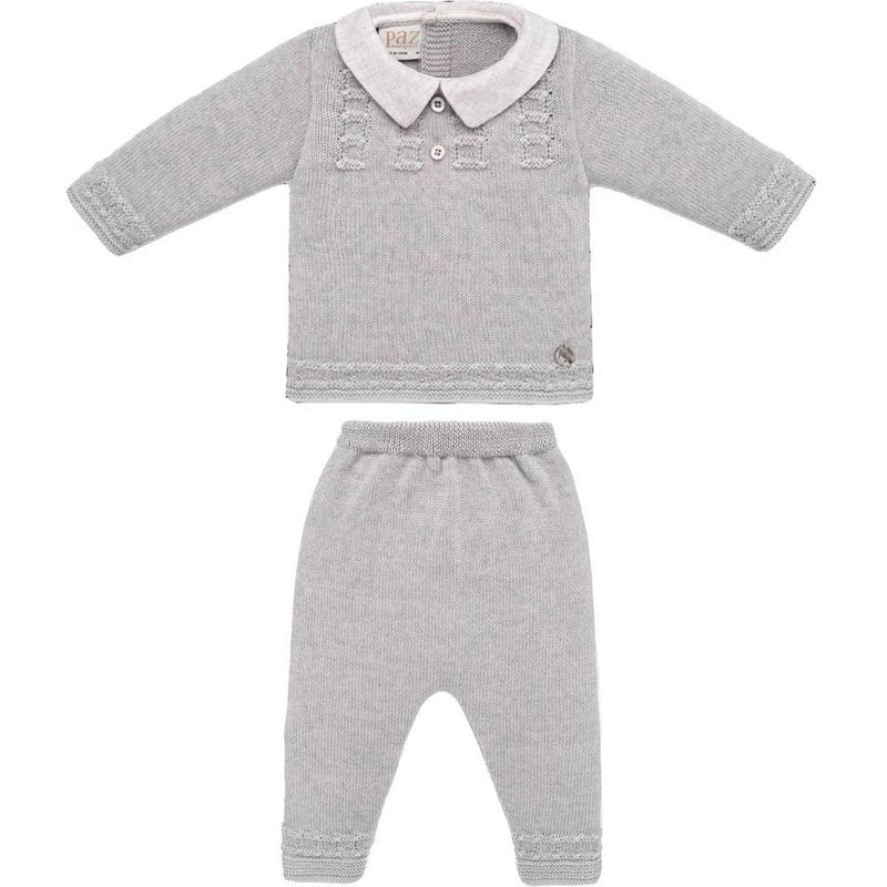 Paz Rodriguez Baby Boys Grey 'Perseo' Knitted Set