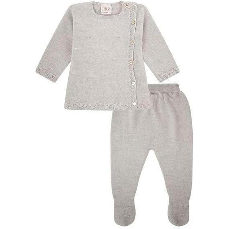 Paz Rodriguez Baby Boys Grey Three Piece Knit Set