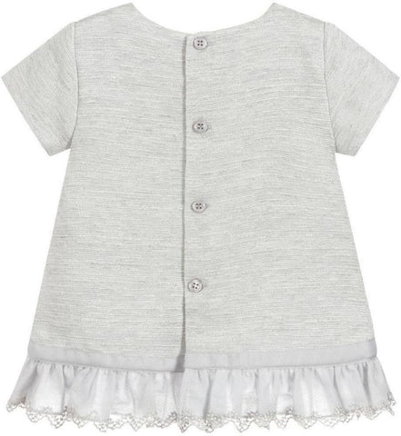 Paz Rodriguez Baby Girls Grey Dress & Knickers Set