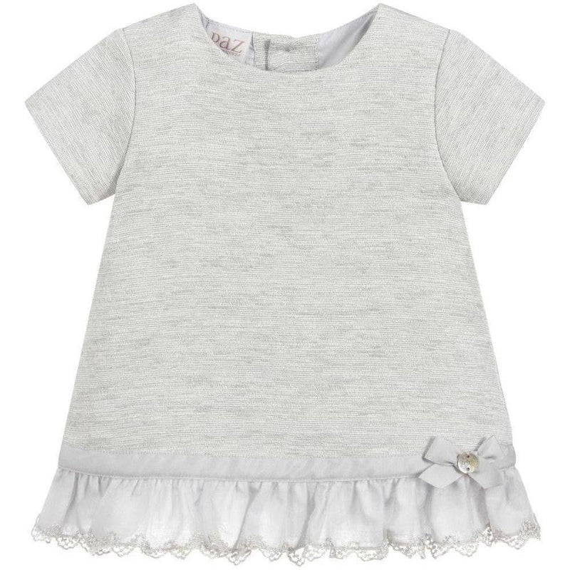 Paz Rodriguez Baby Girls Grey Dress & Knickers Set