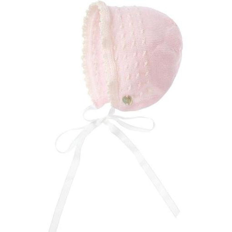 Paz Rodriguez Baby Girls Pale Pink 'Perseo' Bonnet