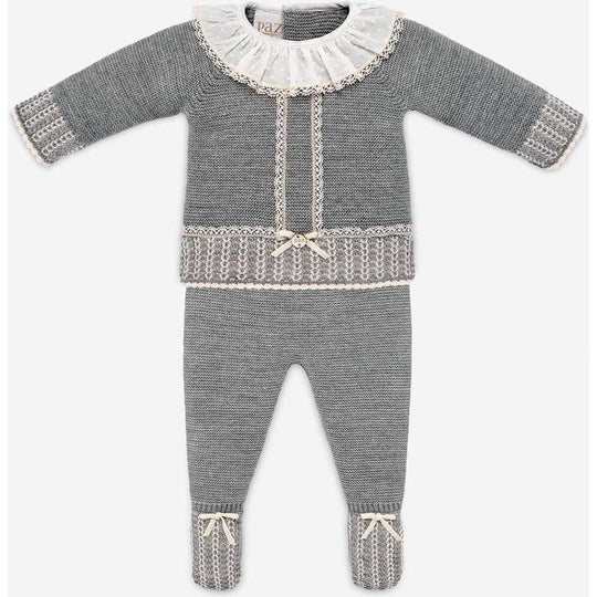 Baby Grey 'Saturno' Knitted Set