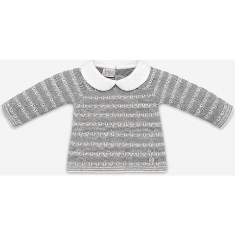 Paz Rodriguez Boys Pale Grey 'Saturno' Knitted Set