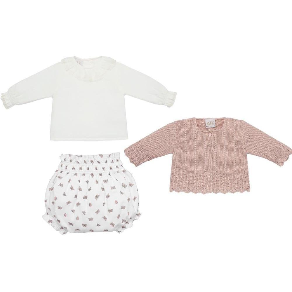 Paz Rodriguez Girls Butterfly Bloomer 3 Piece Set