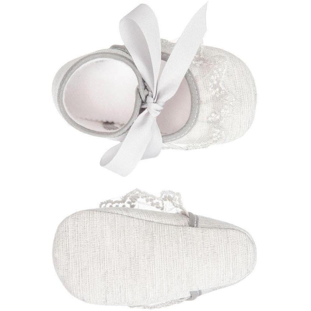 Paz Rodriguez Girls Grey Baby Shoes