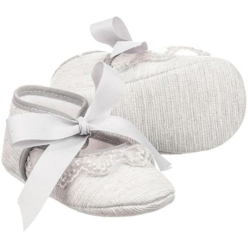 Paz Rodriguez Girls Grey Baby Shoes