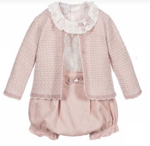 Paz Rodriguez Girls Misty Pink Bloomer Set