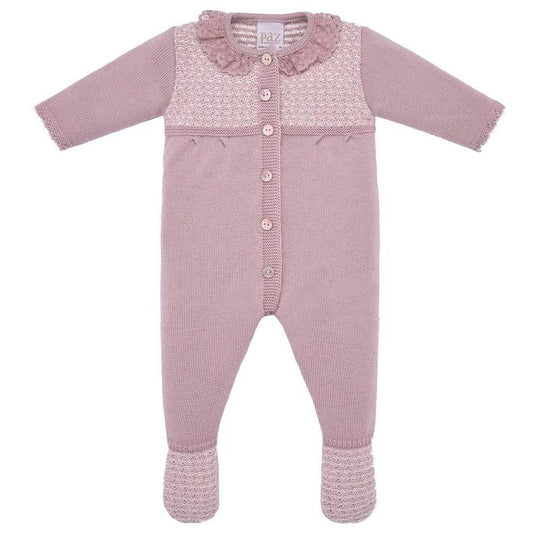 Girls Pink Knit All In One