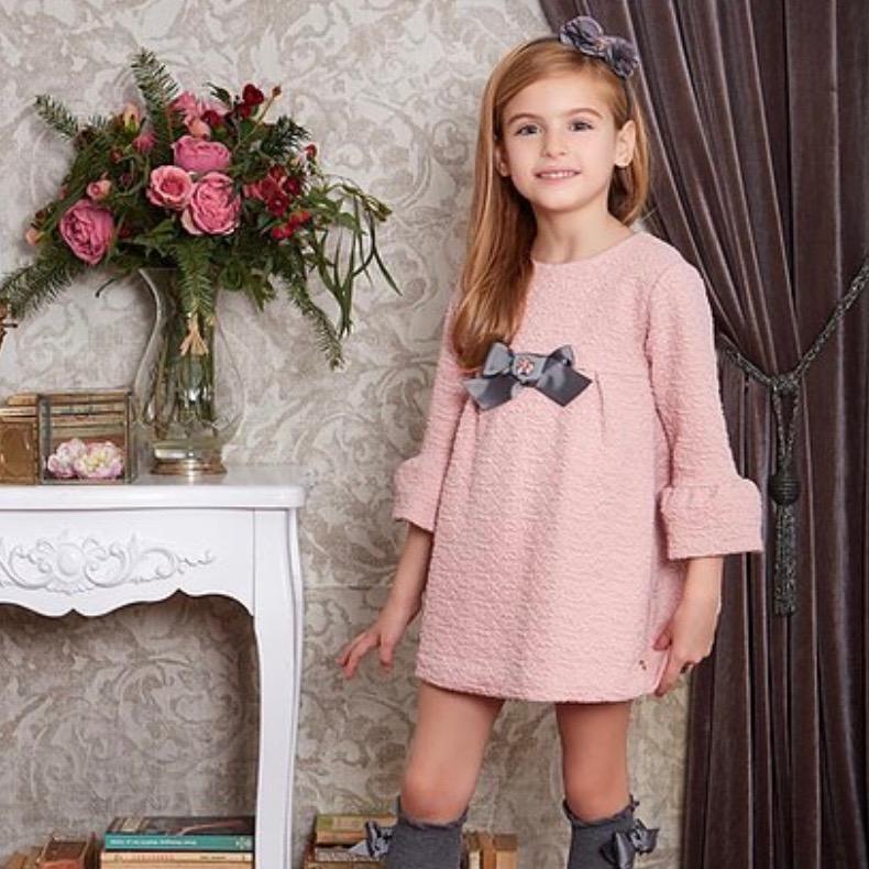 Paz Rodriguez Girls Pink Patterned Dress