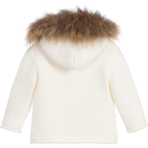 Paz Rodriguez Unisex Ivory 'Orion' Knit Coat