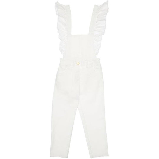 Girls Cream Jumpsuit